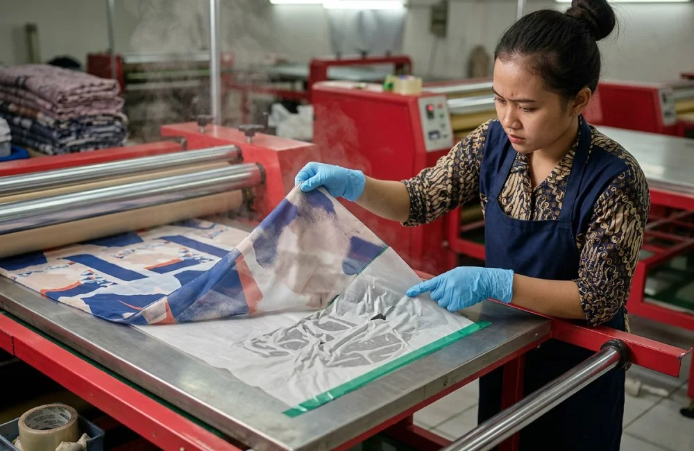 kertas transfer hijab sublim bergeser saat proses press.jpeg