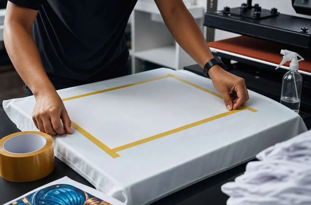 fiksasi kertas transfer sublimasi dengan heat resistant tape.jpeg