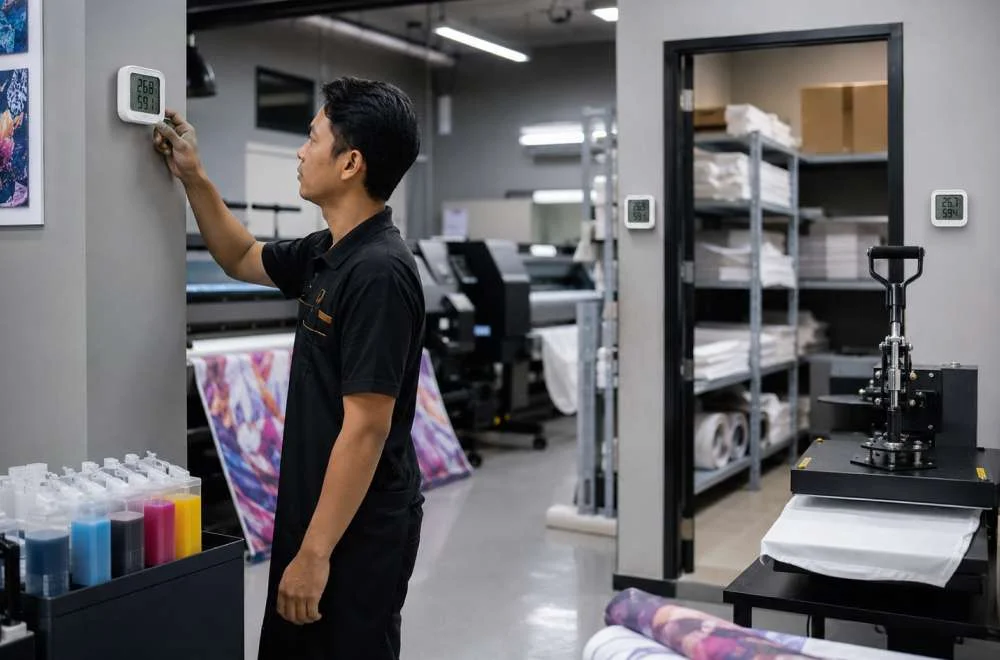 pemasangan hygrometer digital ruang produksi cetak.jpeg