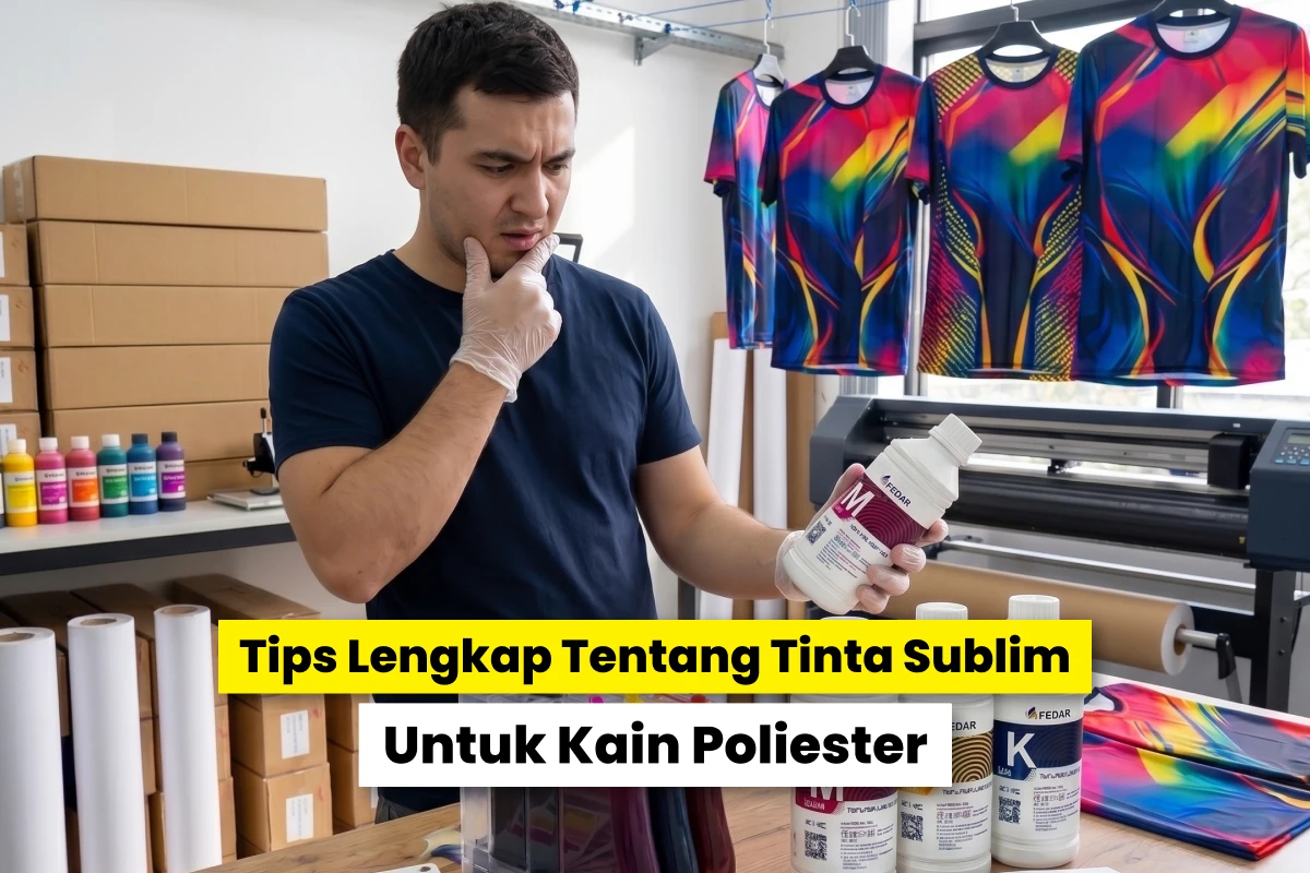 Proses pemeriksaan kualitas hasil cetak kaos olahraga dan sablon jersey sublimasi.