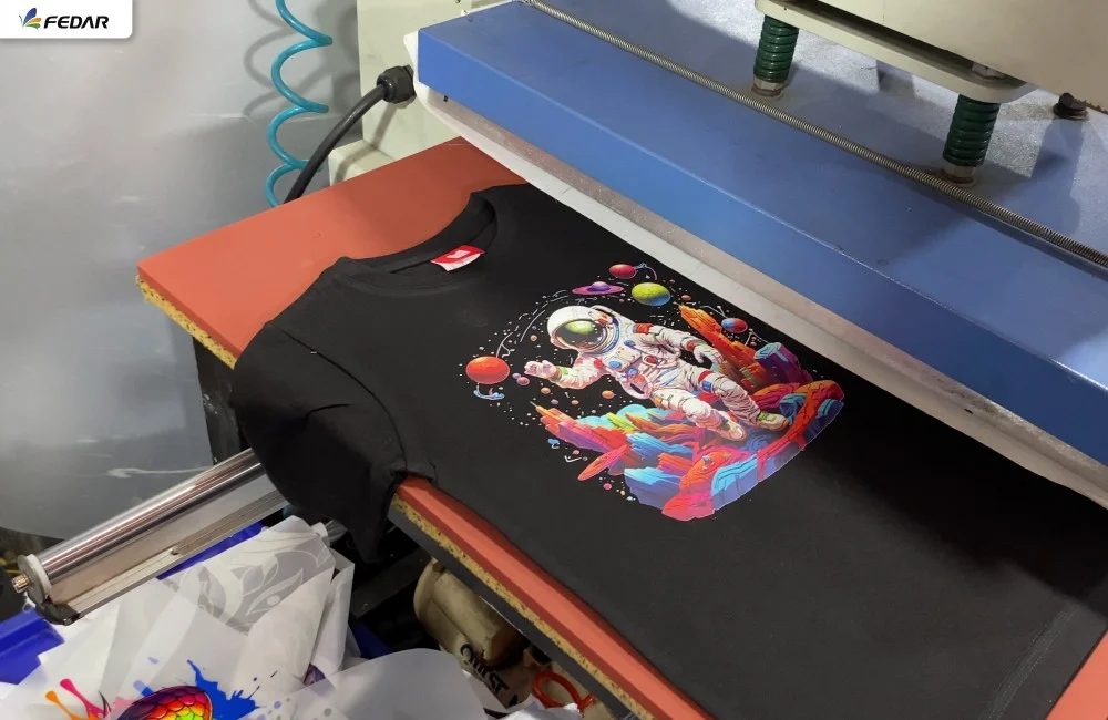 T-shirt dengan desain warna-warni yang menjadi hadiah eksklusif dari Laysander di pameran IAPE 2026.