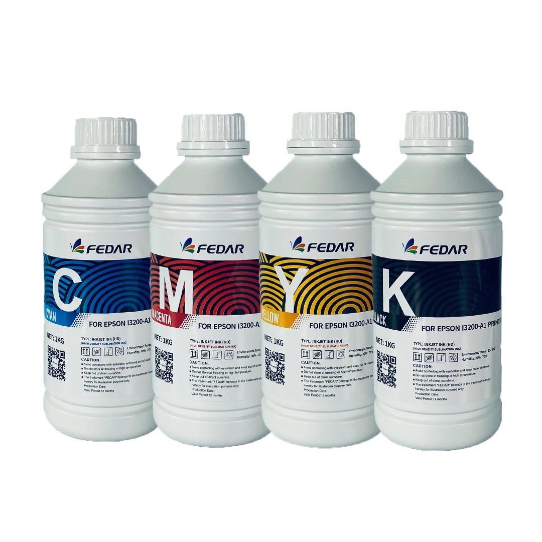 Tinta Sublim Fedar Inkjet HD CMYK 1000 ml
