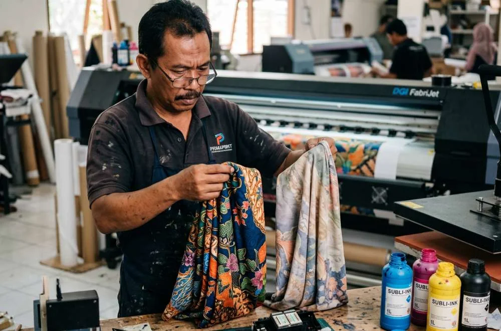 tinta sublim kualitas rendah hasil warna hijab tidak merata.jpeg