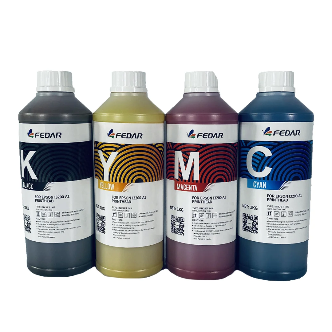 Tinta Sublim Fedar Inkjet Standard CMYK 1000 ml