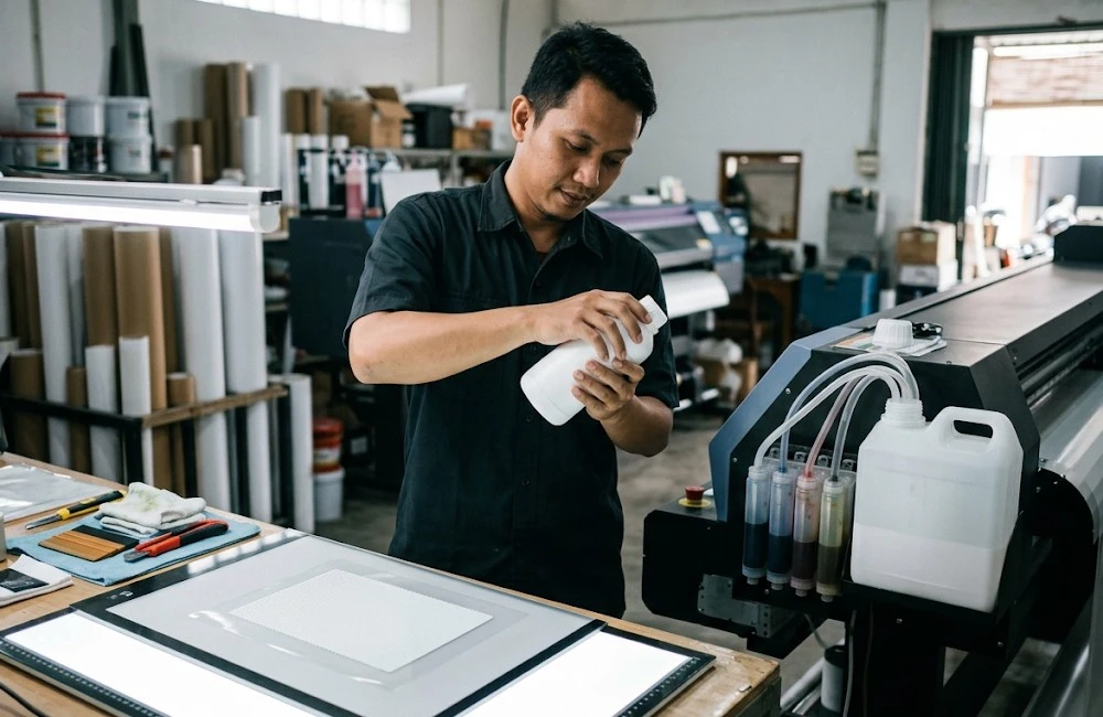 checklist setting teknis printer DTF untuk mencegah tinta putih mengendap.jpeg